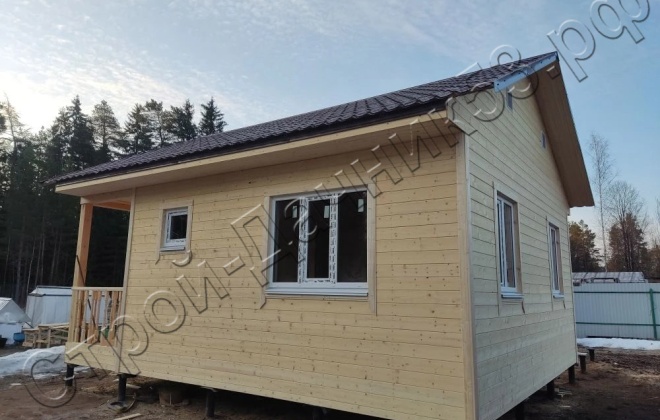 3 Каркасный дом Д-25, 7x6м, 42 М², Ленинградская область, Тихвинский район, деревня Красава (13)